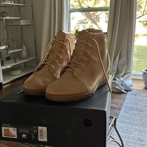 Sorel Light Brown Suede Ankle Boots